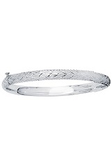 small splendid white gold engraved baby bangle